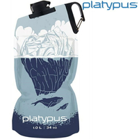 Platypus 鴨嘴獸 DuoLock 軟式握把水瓶/輕量摺疊水袋 1L 灰鯨 11580