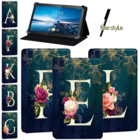 Tablet Cover Case for Lenovo Tab M10/Smart Tab (M10/M10 LTE)/Smart (Tab M8/M8 LTE) Shockproof Flower Letter Cover Case + Stylus