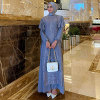 HIJABLABEL - DELILA DRESS VOL 2 SET PAKET (INNER DRESS + OUTER) DRESS TERBARU / GAMIS KONDANGAN / DR