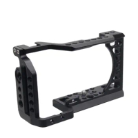 A6400 Camera Cage for Sony A6000/A6300/A6400/A6500 Pro Alloy Hand Grip Camera Rig DSLR Camera Accessories 1/4 Holes on 4 Sides