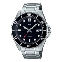 【CASIO 卡西歐】運動潛水錶 不鏽鋼錶帶 旋入式背蓋 防水100米 MDV-107D (MDV-107D-1A1)