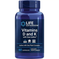 Life Extension Vitamins D and K with Sea-Iodine, vitamin D3, vitamin K1 and K2 แนะนำ
