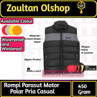Jaket Rompi Parasut Pria Waterproof dan Windproof Casual and Trendy Jacket Vest Motor Bike