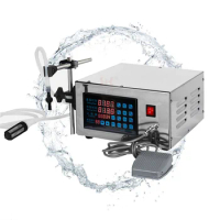 Small electric CNC double head high flow liquid edible oil mineral water VC water filling machine