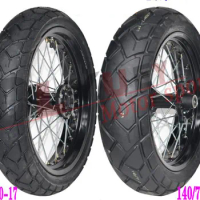 2.50X17 3.50X17 100/80-17 140/70-17 Tricker 2nd Motorcycle Off Road Dirt Bike Front Rear Spoke Wheel Rim Hub With Tires