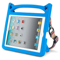 For Apple iPad 2 3 4 Case Kids Shockproof Non-toxic EVA Cover for iPad 4 Portable Handle Stand Holder Case Full Body Protection