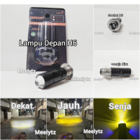IBRIGHT - Lampu Depan H6 LED Laser high low senja biru 20watt Body Hitam Full Alumunium