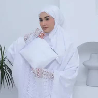 Mukena Dewasa Sutra Putih Bordir Superior Premium Renda Mewah