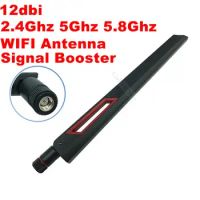 2.4G 5.8G Dual Band Router Antenna 12 dbi RP SMA Male Universal Antennas Amplifier WLAN WiFi Antenne Booster