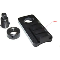 20MM Rail Bipod Adapter Mount With 3-Slots Rubber Base Toy Accessories