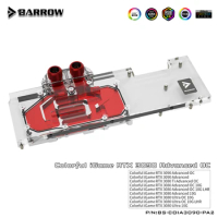 Barrow 3090 3080 GPU Water Block for Colorful RTX 3090/3080 Advanced OC, Full Cover ARGB GPU Cooler, BS-COIA3090-PA2