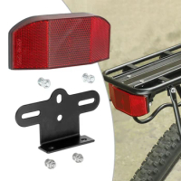 Bike Bicycle Rack Reflector Rear Tail Light Warning Film Includes Stand Vertical Horizontal Install Bike Rack Reflector Holderd