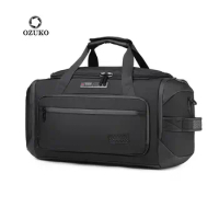 OZUKO Tote Bagsmart Handbags Large Capacity Carry On Luggage Bags Men Business Duffel Shoulder Outdoor Weekend Waterproof Bag