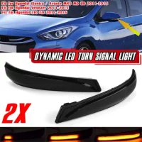 Pair LED Dynamic Side Mirror Indicator Lights Turn Signal Light For Hyundai Elantra GT Avante MK5 MD UD 2011-2015 Veloster I30