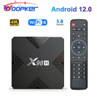 Woopker X98H TV Box Android 12 Allwinner H618 Quad Core 4GB 32GB 4K HD Media Player Wifi6 BT5.0 Google Voice Set Top Box 2G 16G