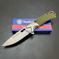 [Tiktok] Folding Knife, Smith Pocket Knife (Size 22 cm), Strong Blade, G-10 Handle, Fruit Peeling Kn