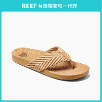 【REEF】CUSHION STRAND系列 復古編織皮革夾腳拖鞋 女鞋CI6511(女款透氣涼拖鞋 休閒舒適 晴雨兩穿)