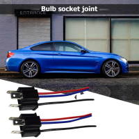 2pcs 9003 H4 Bulb Socket Car Headlight Fog Lamp Male Adapter Connector Pig Tail Headlamp Connector H