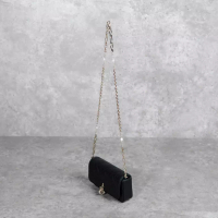 Dior Tas CHRISTIAN DIOR TALK FLAP BLACK LEATHER LAMBSKIN CHAIN SLING BAG 100% ORIGINAL