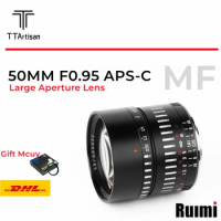 TTartisan 50mm f0.95 APS-C MF Large Aperture Lens For Mirrorless Cameras EOS-M Sony E Fuji X M43 Nikon Z Canon RF Sigma L Mount