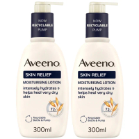 Aveeno Skin Relief Lotion Duo for Intense Hydration 600ml Mega Bundle