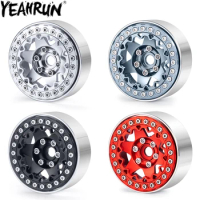 YEAHRUN 4PCS Aluminum Alloy 1.9" Beadlock Wheel Rims Hubs for 1/10 RC Crawler Car Axial SCX10 90046 TRX4 TRX6 D90 Parts