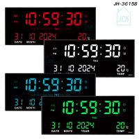 ☞นาฬิกาดิจิตอลแขวนผนัง JH3615B ตั้งปลุก 4แสงสี เตือนทุกชั่วโมงได้ ตัวเลขใหญ่กว่าเดิม สินค้าพร้อมสายแ