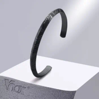 Vnox 6mm Viking Rune Bangle for Men, Stainless Steel Vintage Almut Cuff Bangle, Cool Boy Retro Jewelry
