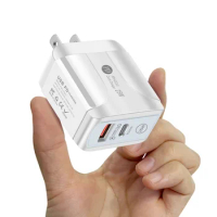 500pcs 25W PD QC3.0 Quick Charge USB C Charger For IPhone 13 Xiaomi Samsung Huawei Fast Charging Wall Phone Charger