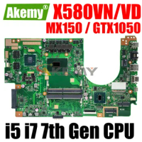 For ASUS Vivobook Pro 15 X580VN X580VD N580V NX580V FX580V X580V Laptop Motherboard With i5-7300HQ i7-7700HQ CPU MX150 GTX1050