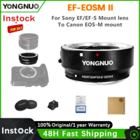 YONGNUO EF-EOSM II Auto Focus Adapter Ring for Sony EF/EF-S Mount lens To Canon EOS-M mount camera M5/M6/M10/M50/M100/M200