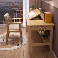 學習桌小學生簡約書桌實木寫字桌臥室家用現代簡易課桌椅套裝/910