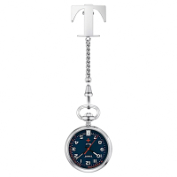 TISSOT 天梭 官方授權 Infirmières T869.210.19.042.00  醫護系列石英懷錶(附鍊) 母親節送禮推薦-藍x銀/30.1mm T8692101904200