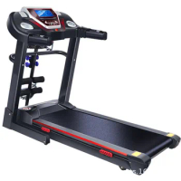 Foldable Electric Treadmill for Home 2.5 HP Manual Incline Treadmill 12 Preset Programs 5" LCD Screen/300 lb Capacity MP3 Black