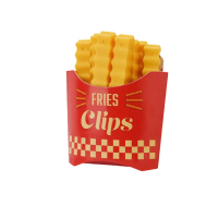 【iSFun】趣味防潮 薯條造型冰箱吸磁食物密封夾(12入)