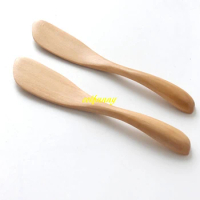 100pcs/lot Fast shipping 15*2.3cm Natural wood cheese knife wooden bread butter spatula butter knife