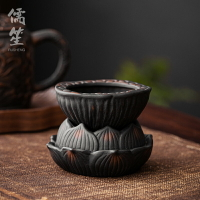 紫陶茶漏套裝復古過慮組陶瓷手工茶葉過濾器茶具配件茶隔漏斗細密