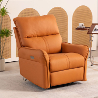 【免運】 電動可躺式沙發 現代簡約真皮沙發單人電動按摩多功能美容美甲客廳懶人躺椅搖椅