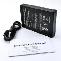DMW-BLH7 LED USB Dual Battery Charger for Panasonic DMC-GM1 GM5 GF7 GF8 LX9 LX10 LX15 DC-GF9 GF10 Digital Camera