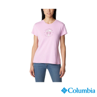 【Columbia 哥倫比亞】女款-Sloan Ridge™ 防曬UPF50快排短袖上衣-粉紅(UAK89320PK/IS)