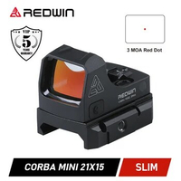 Red Win Cobra Mini 21x15 Red Dot Sight 3MOA RMS Low Profile 50000 hrs Shake Awaked 2 min ATO for Slim Pistol GLOCK G43X G48 9mm