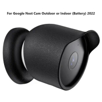 Silicone Case Cover for Google Nest Cam Outdoor Or Indoor (Battery)(Black)