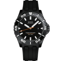 【MIDO 美度】官方授權 Ocean Star 海洋之星 水鬼 深潛600米陶瓷潛水機械錶-鍍黑(M0266083705100)
