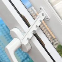Window Limiter Latch Position Stopper Casement Wind Brace Home Security Door Windows Sash Lock Child Safety Protection Limiter