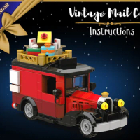 NEW 283PCS Moc Modular City Christmas collection Christmas Postal Truck DIY creative ideas Children Toy birthday Gift Blocks