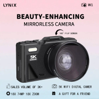 【 vetek Free TF Lens】5k vetek 8 digital camera 75mp  180° flipscreen wifi  camera dslr camera pro me