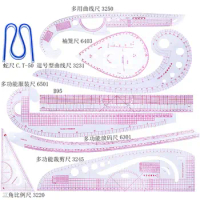 9pcs Practical Sewing French Curve Cutting Ruler Measure Dressmaking Tailor Draw B03E