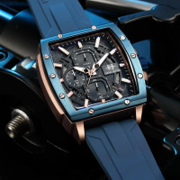 Evans Jayden Jam Tangan Pria 9463-2 Rubber Silicon Chronograph Kaca Sapphire Water Resistant 5ATM Wa