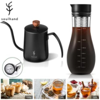 SOULHAND Espresso Maker Cold Brew Iced Coffee Maker Dual Use Filter Coffee&amp;Tea Pot Espresso Ice Drip Maker Glass