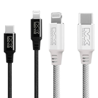 【APP下單最高22%回饋】MEGA KING USB-C to Lightning 鋁合金 編織 傳輸充電線 MFi認證 PD QC 快充 Type-C to Lightning